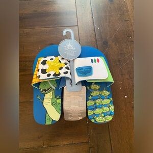 Disney Toy Story Unisex Woody‎ And Buzz Dinosaurs Slipper Slides Size 11/12 Nwt